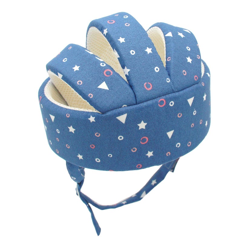 Ocanoiy Baby Safety Helmet Toddler Children Headguard Infant Head Cushion Protective Harnesses Cap Soft Adjustable Kid Safety Hat Head Protector (Starry Blue) - Image 3